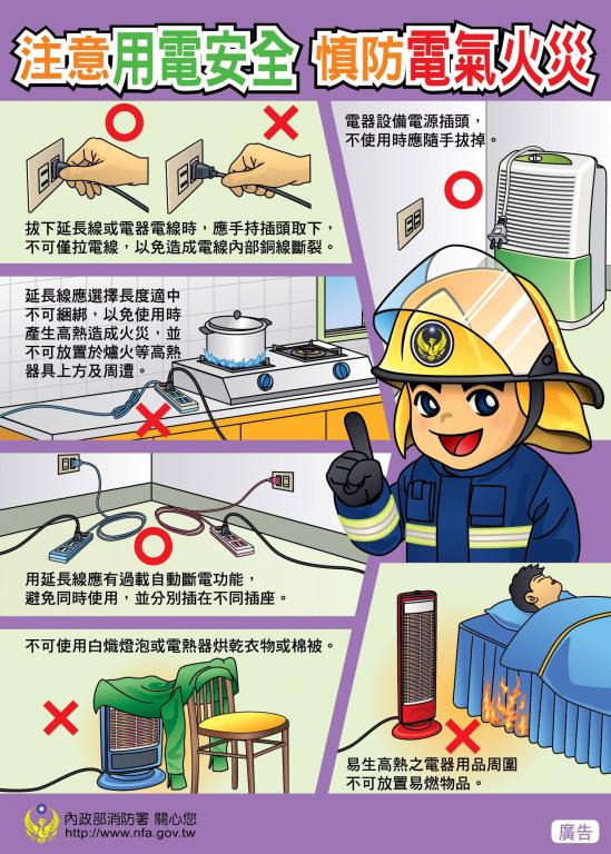 「用火用電安全教育宣導」海報1