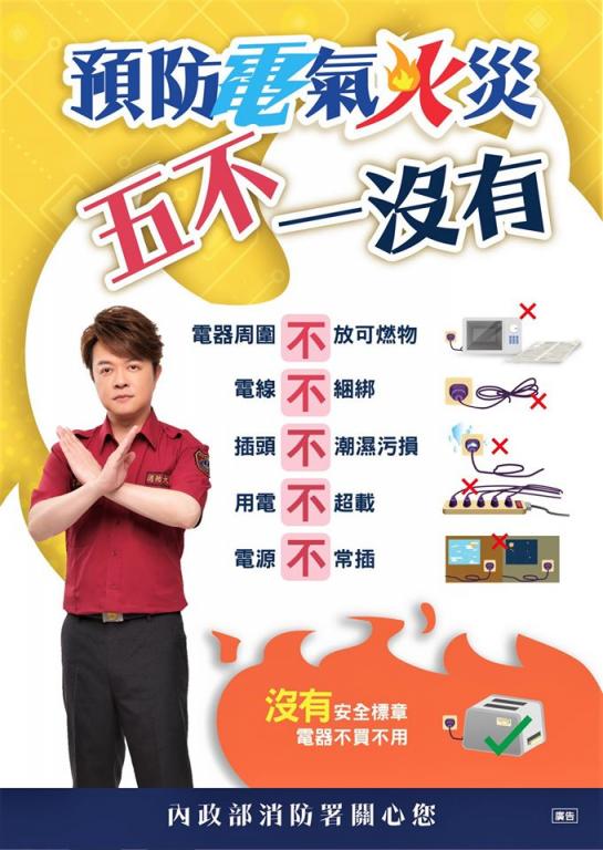 「用火用電安全教育宣導」海報2