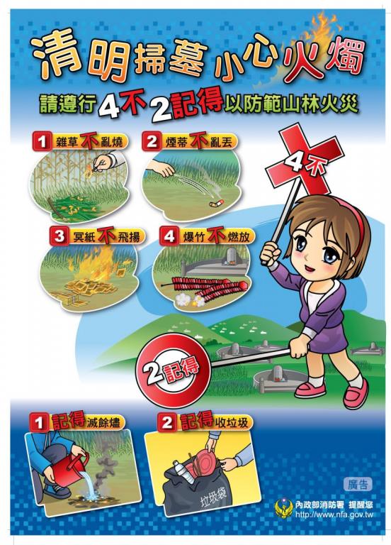 清明防火宣導海報1