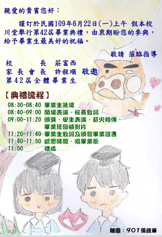 邀請卡背面