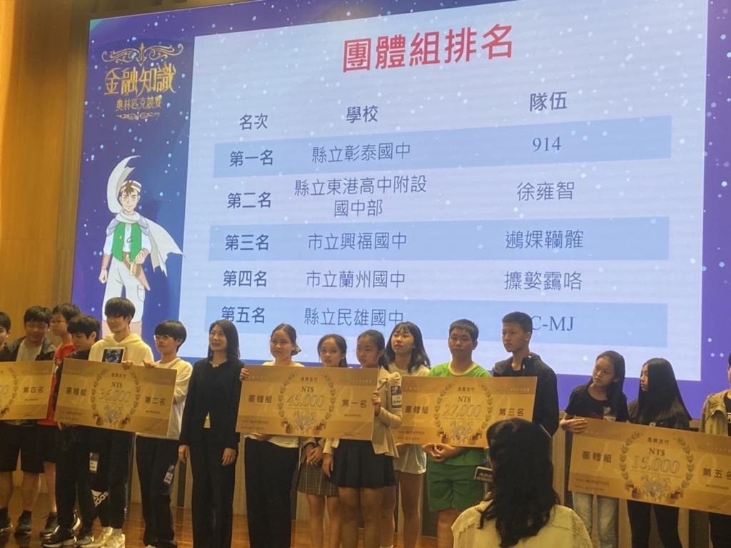 團體組第三名
